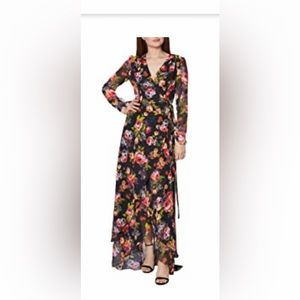 Beautiful Betsey Johnson wrap style maxi dress